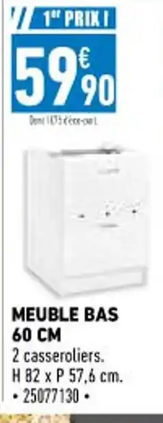 Brico Cash Meuble Bas 60 CM offre