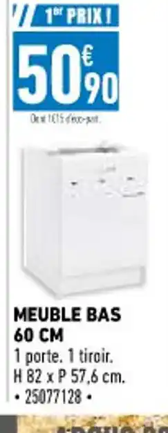 Brico Cash Meuble Bas 60 CM offre