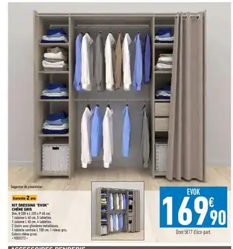 Brico Cash Kit Dressing Evok Chêne Gris offre