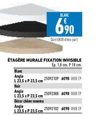 Brico Cash Étagère Murale Fixation Invisible offre