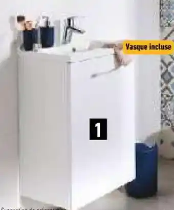 Brico Cash Meuble de Salle de Bains Moov 50 CM 1 Porte offre