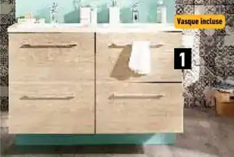 Brico Cash Meuble de Salle de Bains Moov 120 CM 4 Tiroirs offre