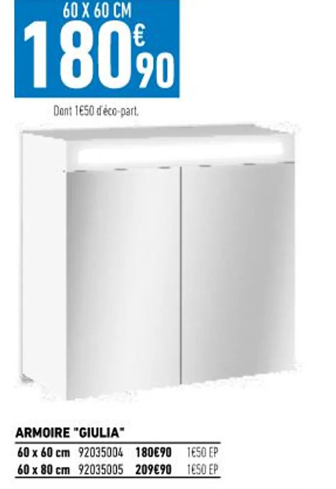Promo Armoire Giulia chez Brico Cash