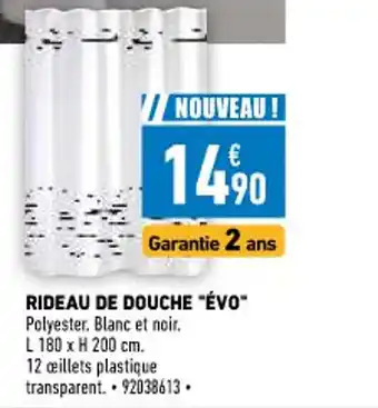 Brico Cash Rideau De Douche "Evo" offre
