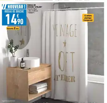 Brico Cash Rideau De Douche "Atelier" offre