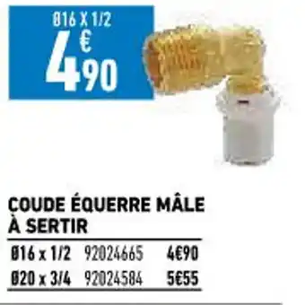 Brico Cash Coude Équerre Mâle à Sertir offre