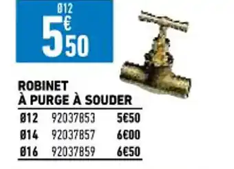 Robinet à Purge à Souder