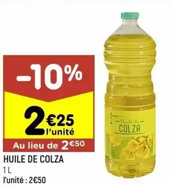 Leader Price Huile de colza offre