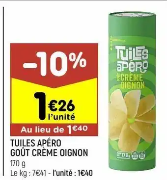 Tuiles apéro goût crÚme oignon