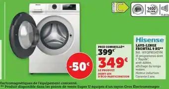 Super U Lave-linge fronatl 9 kg offre