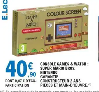 E.Leclerc Console Games & Watch offre