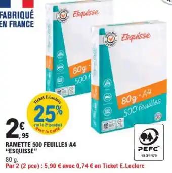 Ramette 500 Feuilles A4