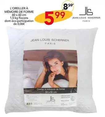 Stokomani Jean-louis scherrer l'oreiller à mémoire de forme offre