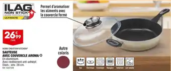 ALDI Home creation kitchen sauteuse avec couvercle aroma offre