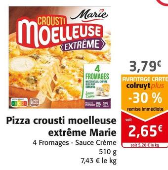 Colruyt Marie pizza crousti moelleuse extrême offre