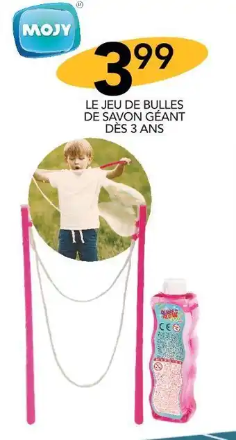Mojy le jeu de bulles de savon géant