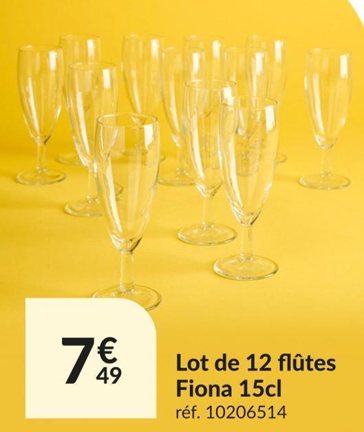 Promo Lot de 12 flûtes fiona 15cl chez Zôdio