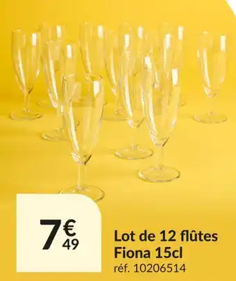 Zôdio Lot de 12 flûtes fiona 15cl offre