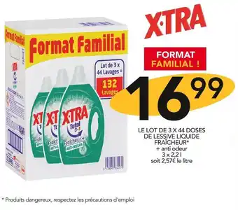 Stokomani X-tra le lot de 3 x 44 doses de lessive liquide fraîcheur* offre