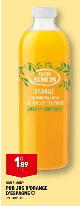 ALDI Don simon pur jus d’orange d’espagne offre