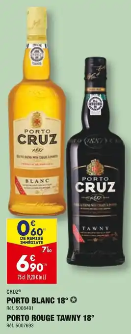 ALDI Cruz porto blanc 18°, porto rouge tawny 18 offre