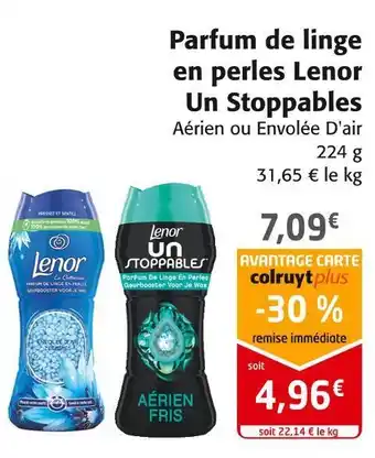 Colruyt Lenor parfum de linge en perles un stoppables offre