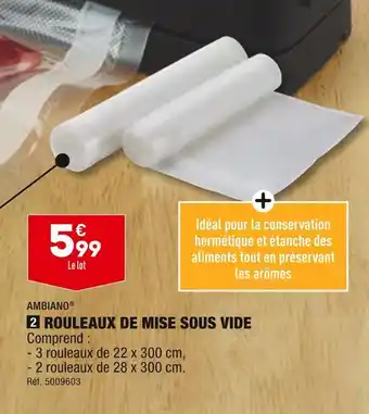 ALDI Ambiano rouleaux de mise sous vide offre