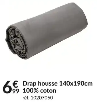 Drap housse 140x190cm 100% coton