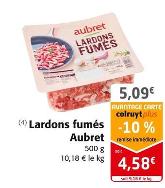 Colruyt Aubret lardons fumés offre
