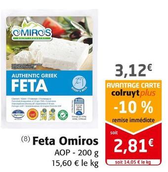 Colruyt Omiros feta offre