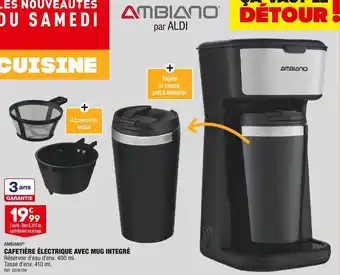 ALDI Ambiano cafetière électrique avec mug integré offre