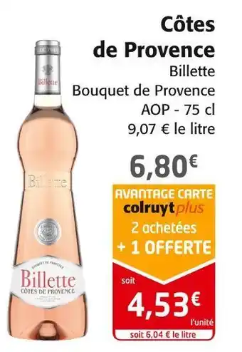 Colruyt Côtes de provence offre