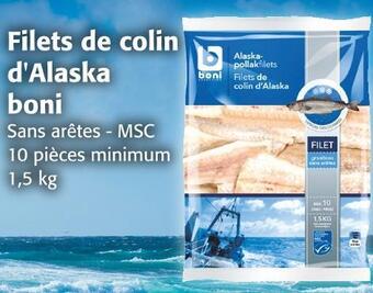 Colruyt Boni filets de colin d'alaska offre