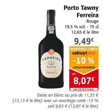 Colruyt Ferreira porto tawny offre