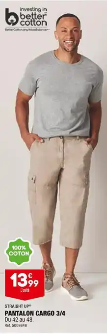 ALDI Straight up pantalon cargo 3/4 offre