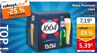 Colruyt 1664 bière premium offre