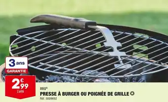 Bbq presse à burger ou poignée de grille