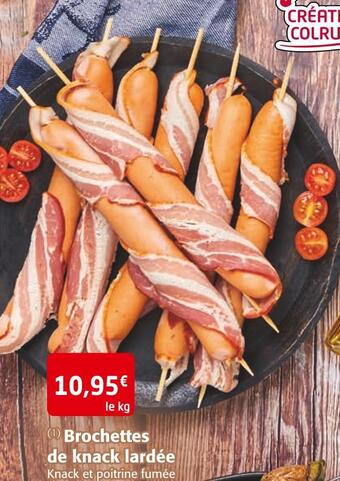 Brochettes de knack lardée