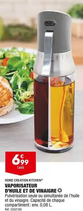 ALDI Home creation kitchen vaporisateur d’huile et de vinaigre offre