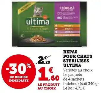 U Express Ultima repas pour chats sterilises offre