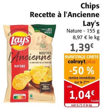 Colruyt Lay's chips recette à l'ancienne offre