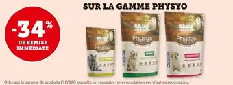 Super U Physyo -34% de remise immédiate sur la gamme physyo offre
