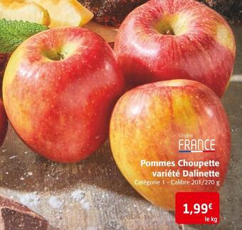 Colruyt Pommes choupette variété dalinette offre
