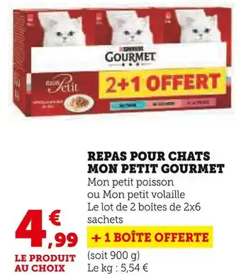 Super U Gourmet repas pour chats mon petit offre