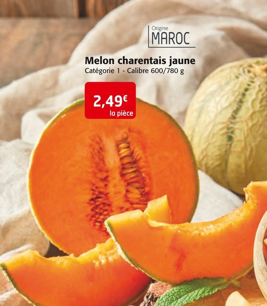 Promo Melon charentais jaune chez Colruyt