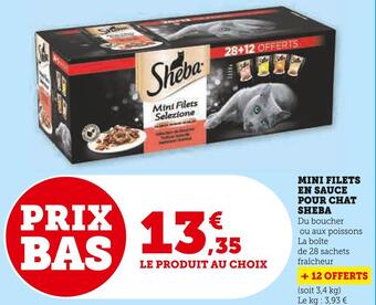 U Express Sheba mini filets en sauce pour chat offre