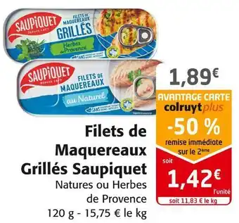 Colruyt Saupiquet filets de maquereaux grillés offre