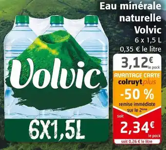 Colruyt Volvic eau minérale naturelle offre