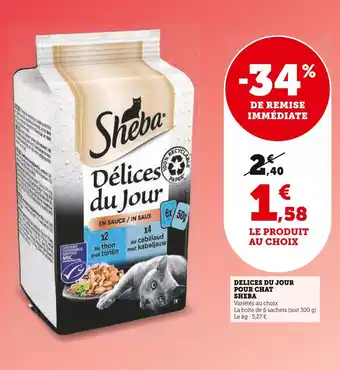 Sheba delices du jour pour chat