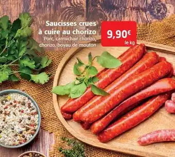 Colruyt Saucisse crues à cuire au chorizo de porc offre